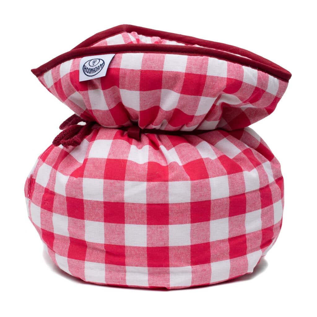 Theemuts rood geblokt