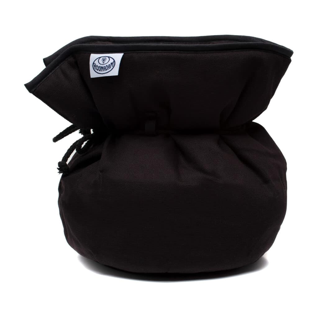 Theemuts zwart canvas